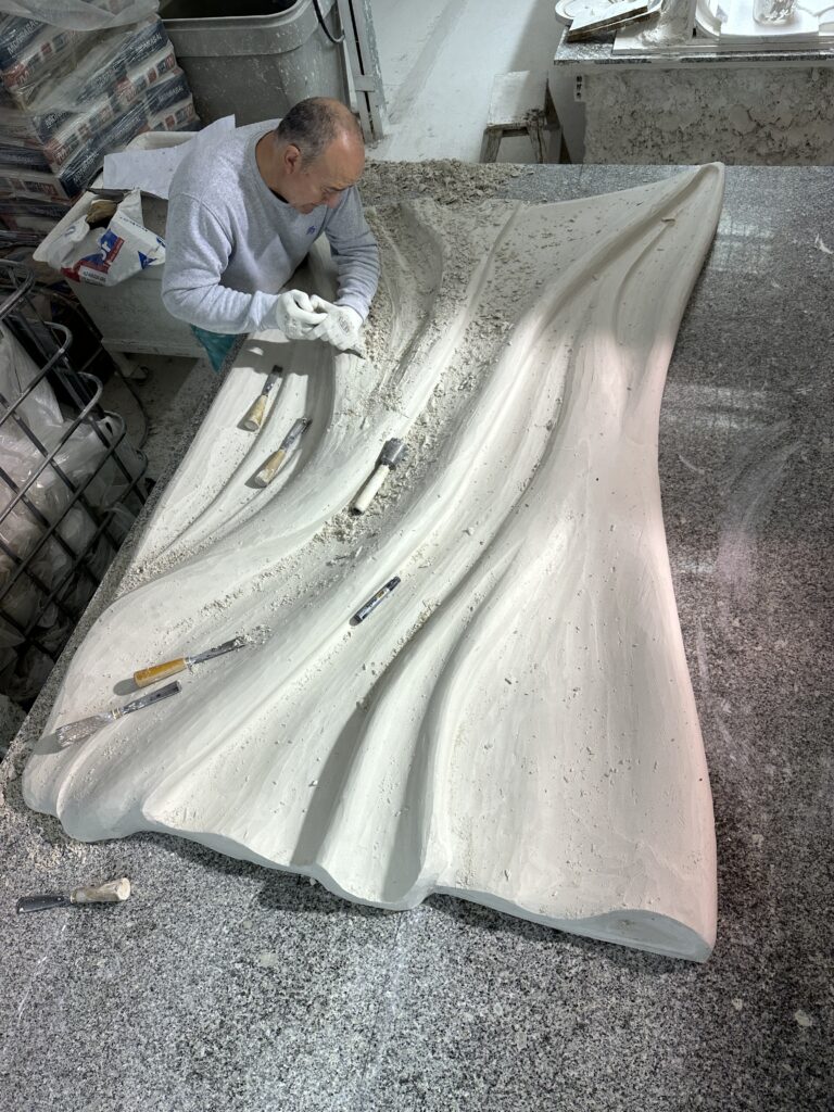 Techo tela fabricado a mano por Italica para Alejandra Pombo